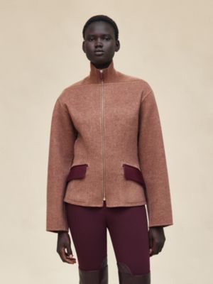 Short equestrian cashmere coat , View: Worn, worn, view 2 of 6