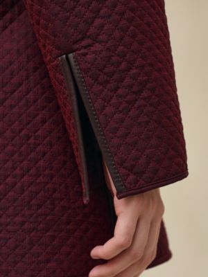"H Kelly" mixed leather quilted jacket, View: Worn, worn, view 7 of 7