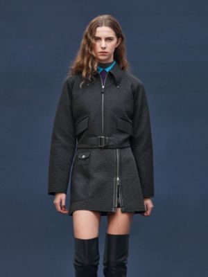 “H Kelly” 믹스 가죽 퀼티드 재킷, 보기: 이미지: 제품 착용 이미지, worn, 2개 중 7번째 보기