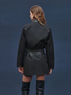 “H Kelly” 믹스 가죽 퀼티드 재킷, 보기: 이미지: 제품 착용 이미지, worn, 3개 중 7번째 보기