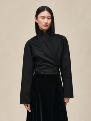 캐시미어 랩 재킷, 보기: 이미지: 제품 착용 이미지, worn, 4개 중 7번째 보기