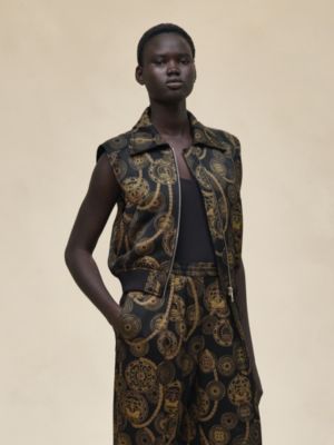 "L'Enseigne du Sellier" sleeveless trucker jacket, View: Worn, worn, view 2 of 5