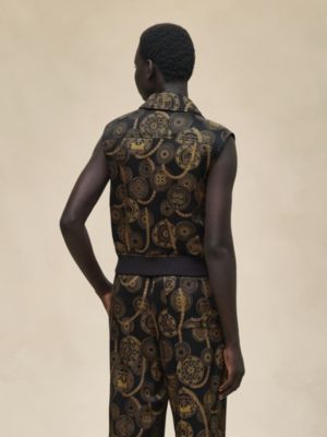 "L'Enseigne du Sellier" sleeveless trucker jacket, View: Worn, worn, view 3 of 5