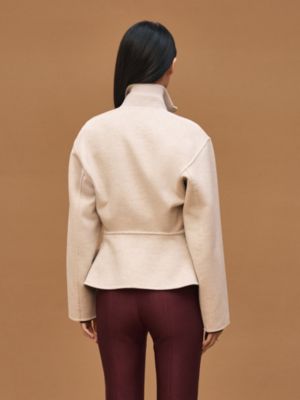 Short equestrian cashmere coat , View: Worn, worn, view 5 of 8