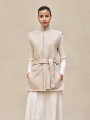 캐시미어 스트레이트 베스트, 보기: 이미지: 제품 착용 이미지, worn, 2개 중 6번째 보기