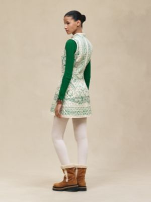 "Porte-Bonheur Chevron" long vest, View: Worn, worn, view 3 of 7