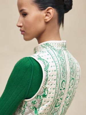 "Porte-Bonheur Chevron" long vest, View: Worn, worn, view 5 of 7