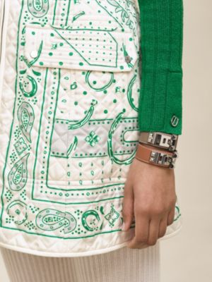 "Porte-Bonheur Chevron" long vest, View: Worn, worn, view 7 of 7
