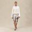 Cashmere embroidered jacket, blanc naturel