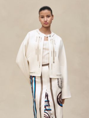 Cashmere embroidered jacket, View: Worn, worn, view 3 of 8