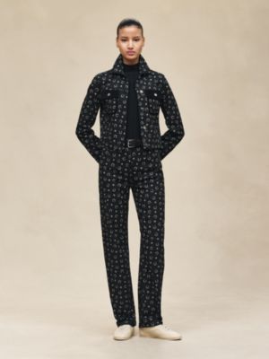 Chaqueta de inspiración denim estampado "Porte-Bonheur Bandana"