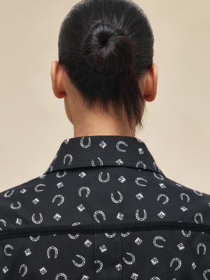 Jaqueta em jeans "Porte-Bonheur Bandana", Exibir: Sendo usado, worn, visualizar 6 de 7