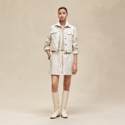 Chaqueta de inspiración denim estampado "Porte-Bonheur Bandana"