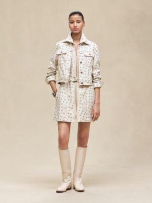 Chaqueta de inspiración denim estampado "Porte-Bonheur Bandana"