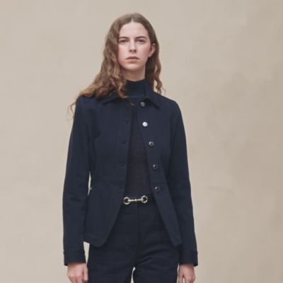 Denim equestrian jacket, View: video, view 2 of 8