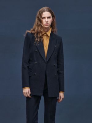 Mixed leather suit jacket, View: Worn, worn, view 3 of 7