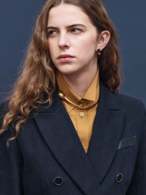 Mixed leather suit jacket, View: Worn, worn, view 5 of 7