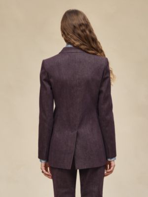 Paletó de terno em couro misto, Exibir: Sendo usado, worn, visualizar 4 de 7