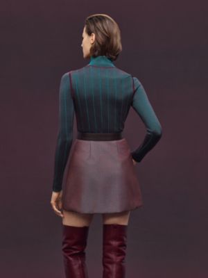 Mixed leather short skirt, View: Worn, worn, view 3 of 5