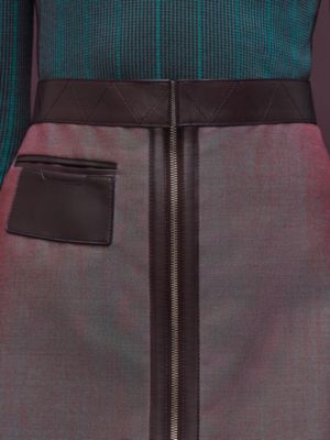 Mixed leather short skirt, View: Worn, worn, view 4 of 5