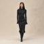 "Soleil de Soie Poudre" smocked pencil skirt , noir, We will notify you when this product is back in stock