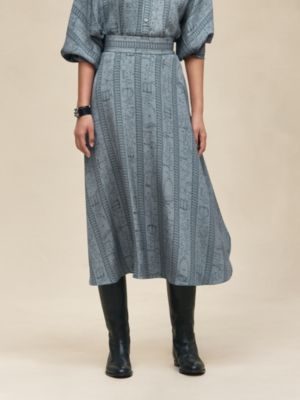 "Cahier du Colporteur" straight skirt, View: Worn, worn, view 2 of 5