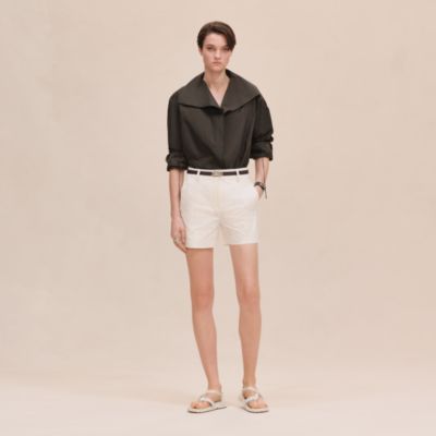 Double cotton twill shorts