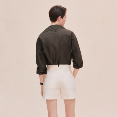 White - Women's tailored trousers, pants and shorts | Hermès USA
