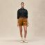Shorts aus doppeltem Stretch-Baumwolltwill, marron ocre