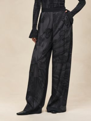 Pantalones de inspiración pijama estampado "Soleil de Soie Poudré", Vista: Ver artículo puesto, worn, vista 3 de 6