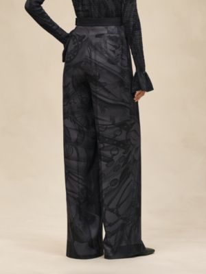 Pantalones de inspiración pijama estampado "Soleil de Soie Poudré", Vista: Ver artículo puesto, worn, vista 4 de 6