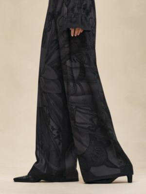 Pantalones de inspiración pijama estampado "Soleil de Soie Poudré", Vista: Ver artículo puesto, worn, vista 6 de 6