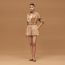 Shorts with embroidered pouch, beige zénith