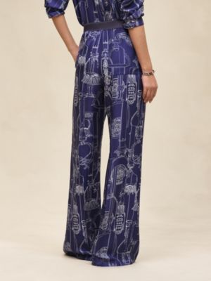 Pantalones de inspiración pijama estampado "Étriers Remix", Vista: Ver artículo puesto, worn, vista 4 de 6