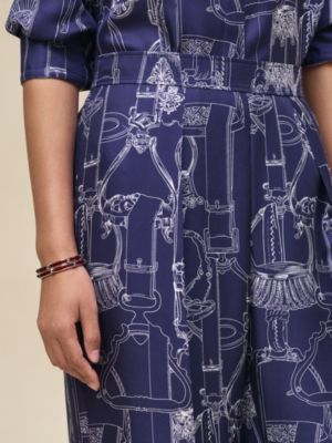 Pantalones de inspiración pijama estampado "Étriers Remix", Vista: Ver artículo puesto, worn, vista 5 de 6