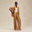 Pantalones de inspiración pijama estampado "Étriers Remix", marron ocre, Le informaremos cuando este producto esté de nuevo disponible