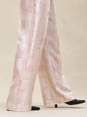 Pantalones de inspiración pijama estampado "Étriers Remix", Vista: Ver artículo puesto, worn, vista 6 de 6
