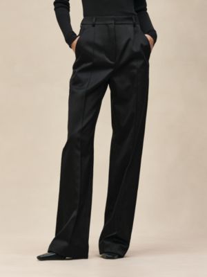 하이 웨이스트 와이드 팬츠, 보기: 이미지: 제품 착용 이미지, worn, 3개 중 6번째 보기