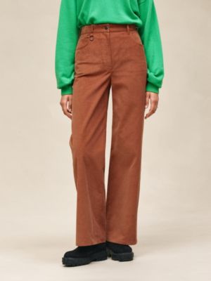 하이 웨이스트 스트레이트 레그 팬츠, 보기: 이미지: 제품 착용 이미지, worn, 2개 중 5번째 보기