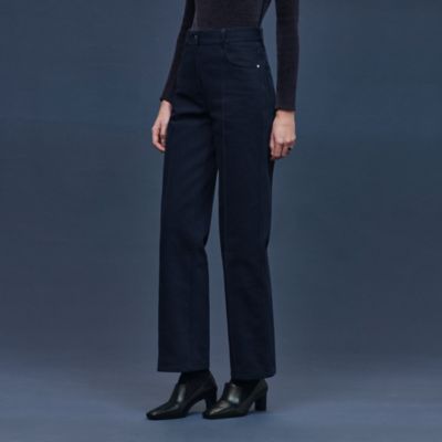 エルメスパンツ ネイビー Blue - Women's tailored trousers, pants and shorts | Hermès USA