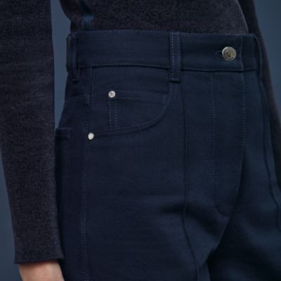 Blue - Women's tailored trousers, pants and shorts | Hermès USA