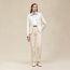 Straight leg pants, blanc cassé