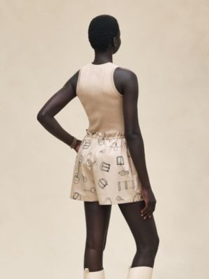 Shorts con jareta estampado "Cahier du Colporteur", Vista: Ver artículo puesto, worn, vista 3 de 5