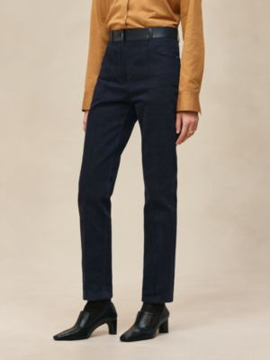 Mixed leather cigarette pants, View: Worn, worn, view 3 of 6