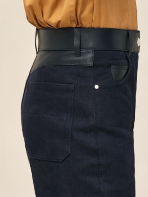 Mixed leather cigarette pants, View: Worn, worn, view 5 of 6