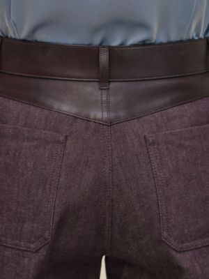 Pantalones pitillo con mezcla de pieles, Vista: Ver artículo puesto, worn, vista 5 de 5