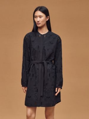 Robe chemise courte brodée, Vue: Vue portée, worn, vue 2 sur 4