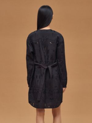 Robe chemise courte brodée, Vue: Vue portée, worn, vue 3 sur 4