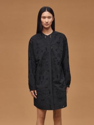 Robe chemise courte brodée, Vue: Vue portée, worn, vue 4 sur 4