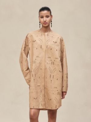 Embroidered short shirt dress, View: Worn, worn, view 3 of 4